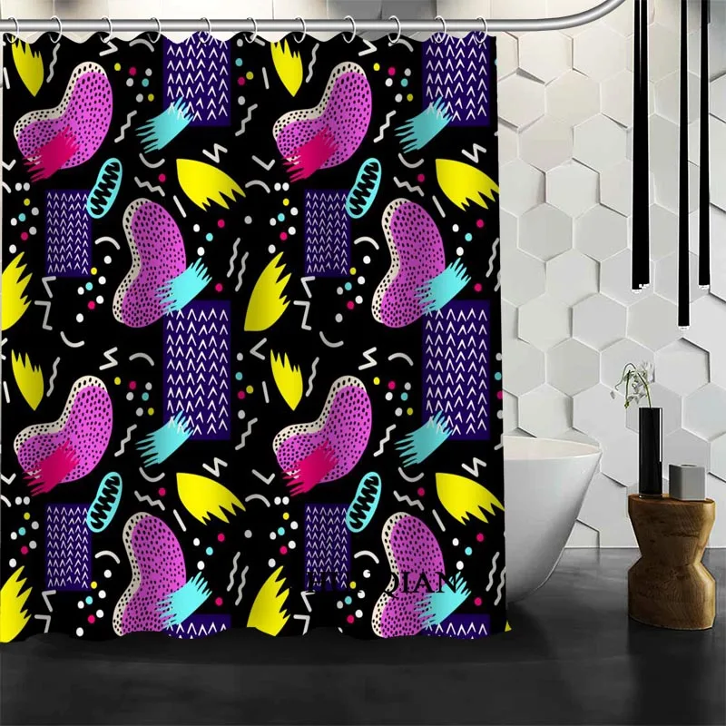 Занавеска для душа с векторным рисунком водонепроницаемая|curtains waterproof|fabric bathroom