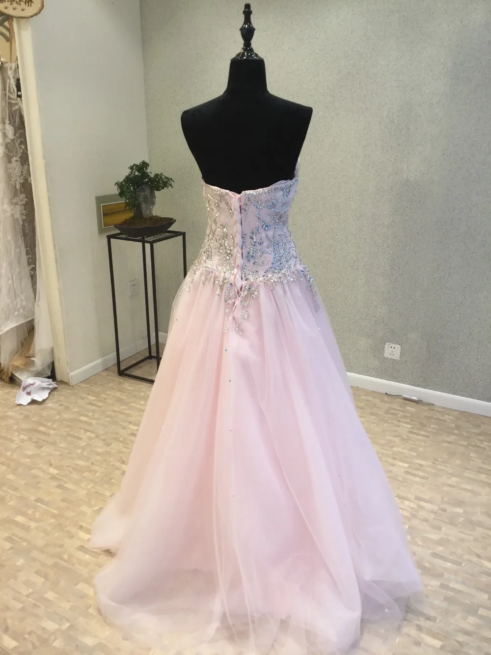 

New Fashion Prom Dresses 2020 Sweetheart Zipper Back Floor Length Beading Tulle A-Line Evening Dress vestido de festa