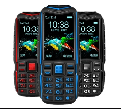 KUH T3 2,4 дюймов внешний аккумулятор телефон две sim-карты камера MP3 двойной фонарик большой голос Прочный противоударный дешевый мобильный телефон
