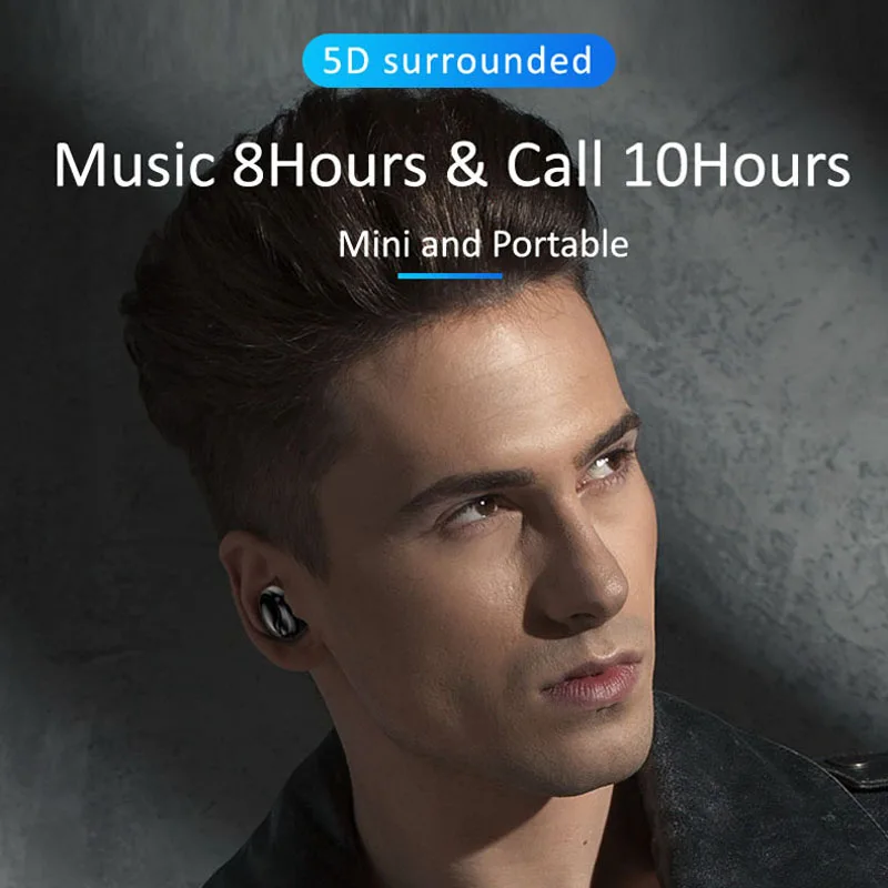 Новая мини Невидимая внутриканальная Беспроводная bluetooth гарнитура не мигает