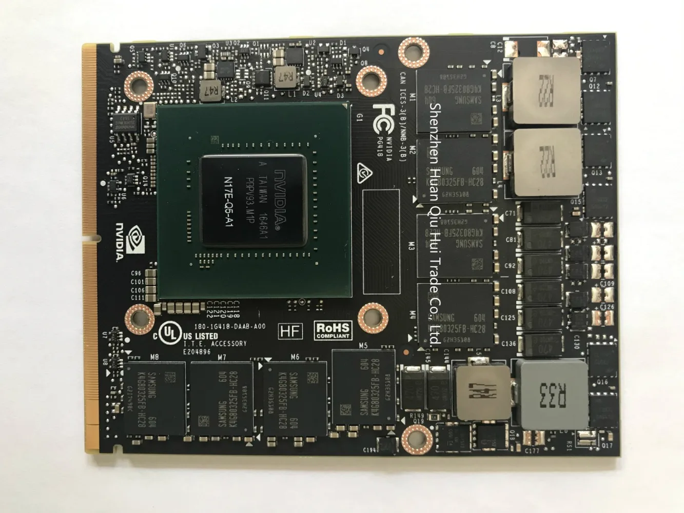 Оригинальная Видеокарта NVIDIA Quadro P5000 MXM 16 ГБ GDDR5 N17E-Q5-A1 для видеокарты M7710 M7720 ZbookG4