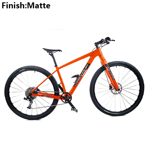Orange Matte Карбоновый горный велосипед 29er 1×11speed углеродный mtb XC велосипед с переменной скоростью двойные дисковые тормоза горные велосипеды - Цвет: Orange Matte