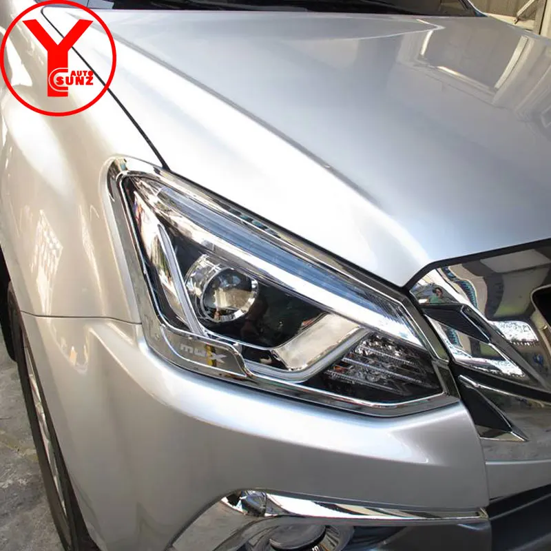 Хромированный головной светильник крышка для isuzu mux 2017 2018 2019 ABS лампы