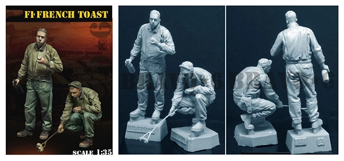 Неокрашенный набор 1/35 старинный танкер французский тост фигурка из смолы