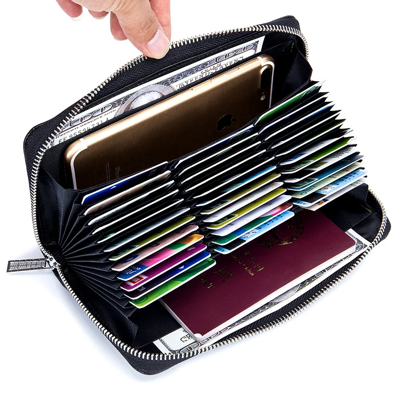 RFID Блокировка держатель карты бумажник для мужчин спилок кожаный модный кошелек