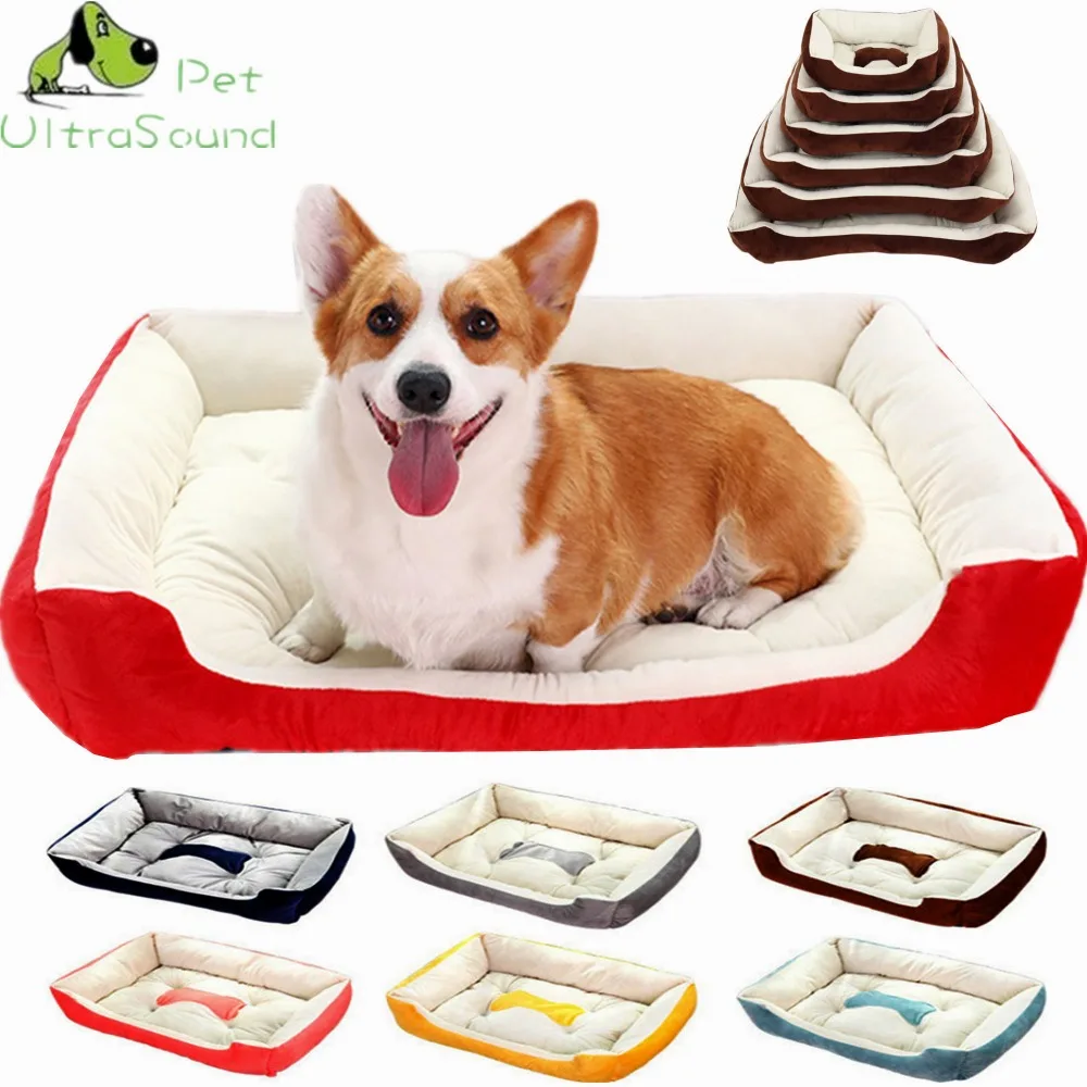 

ULTRASOUND PET Soft Dog Bed Kennel Anti-slip Base PP Cotton Dog Sofa Mat Pet Breathable Cozy Bed House For Small To Large Dogs