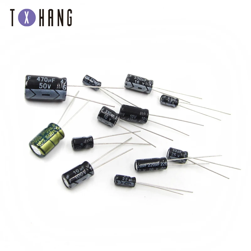 50PCS 3.3uF-1000uF 6.3/10/16/25/50/100V Electrolytic Capacitor NEW