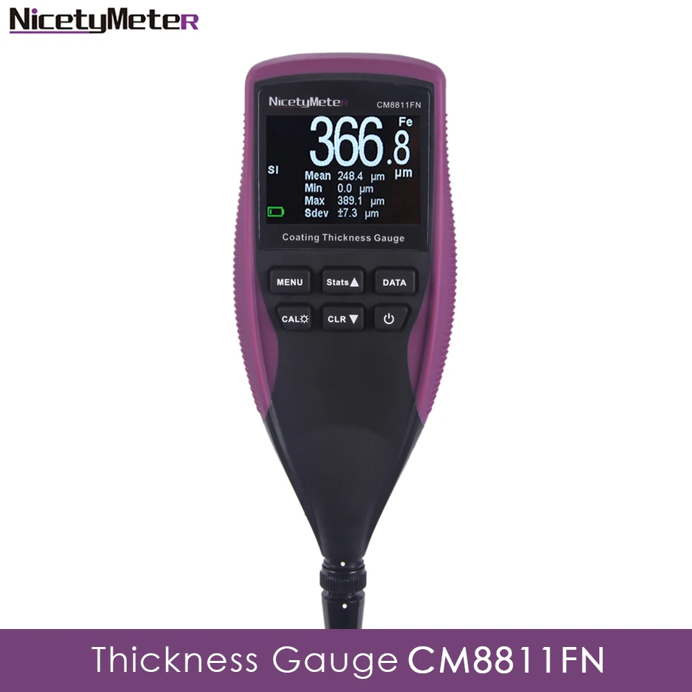 Nicetymeter CM8801FN Fe и NFe 2 в 1 толщиномер толщиномер автомобильной краски толщимер для авто покраски Автомобильный прибор для измерения ширины толщины пленки тестер простое использование