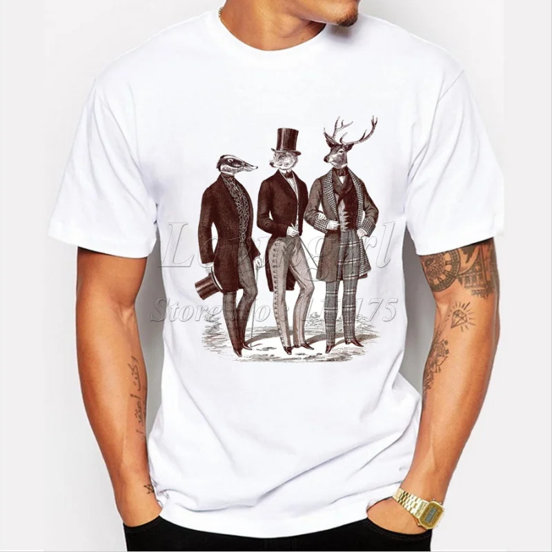 Новейшие 2015 мужская мода симпатичный дизайн с коротким рукавом Harajuku забавный