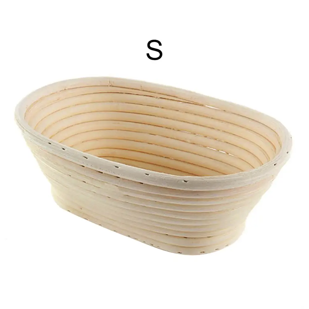 15x8x5CM 1 шт., европейский стиль, ферментация хлеба, Корзина овальная из натурального ротанга, ферментация хлеба, корзина для выпечки, инструменты для дома - Цвет: 15x8x5CM