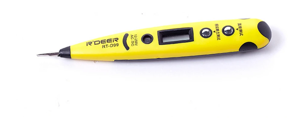 

Digital Test Pencil Multifunction AC DC 12-250V Blue Light Multi-Sensor Electrical LCD Display Voltage Detector Test Pen