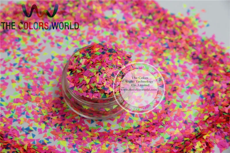 Лак для ногтей неонового цвета 3 мм треугольная форма блестящий устойчивый к