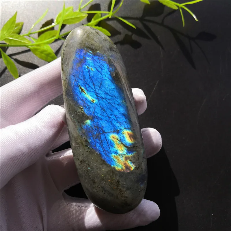 Natural Labradorite Crystal Rough Polished Beautiful From Madagascar Specimen Fengshui Collection | Дом и сад