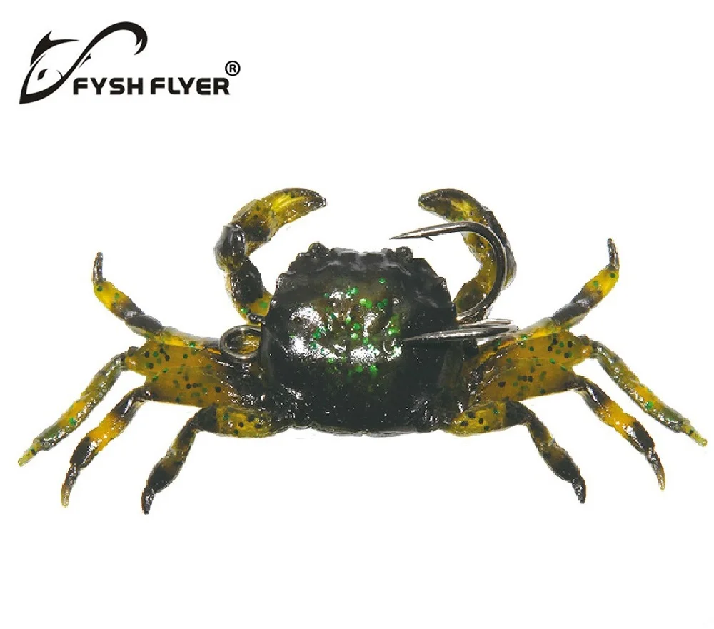 Цельная Реалистичная искусственная мягкая Рыболовная Приманка для крабов с