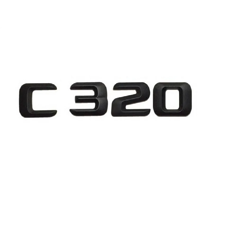 Матовый черный &quotC 320&quot Автомобильный багажник задние буквы знак эмблема