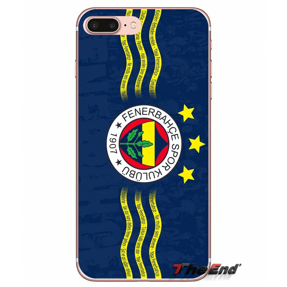 Мягкий чехол с логотипом футбольного клуба Fenerbahce для iPhone X 4 4S 5 5S 5C SE 6 6S 7 8 Plus Samsung
