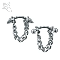 fashion men earrings stainless steel korean jewelry chain earring stud unisex jewelry bijoux bigbang kpop g dragon gd earrings