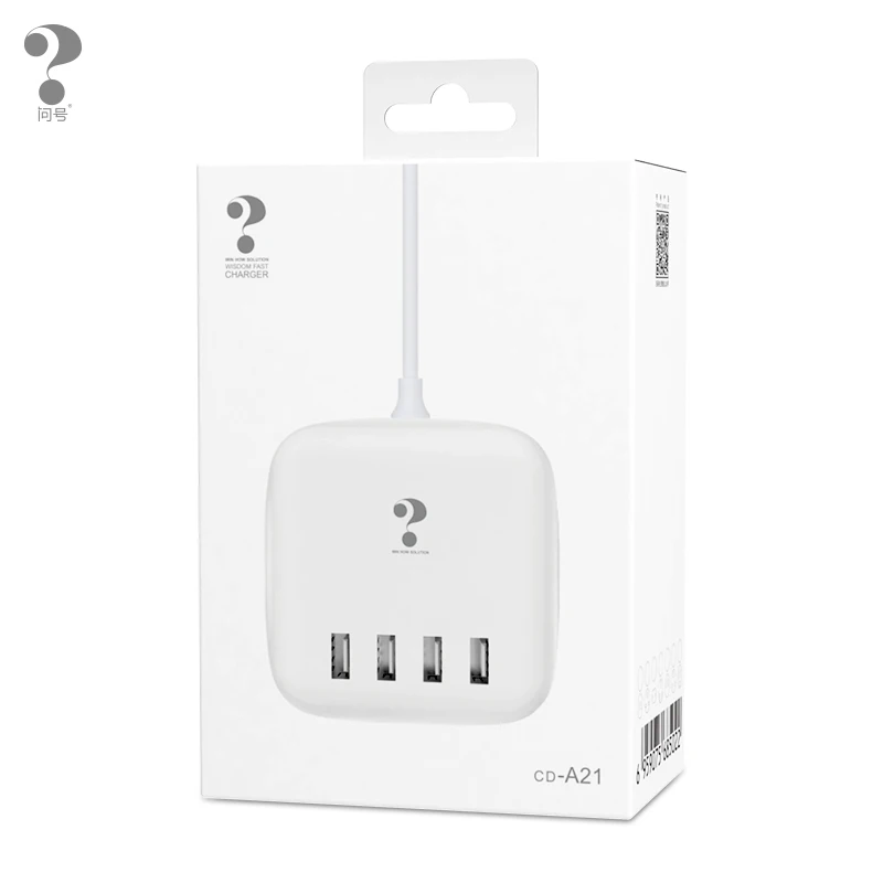 Зарядное устройство для путешествий с 4 usb портами и светодиодным