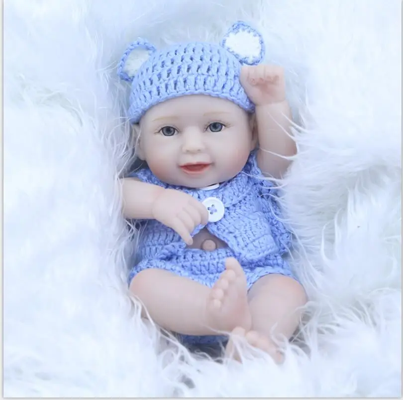 boy doll Коллекция 11 дюймов крошечные Reborn Baby Doll для девочек подарок реалистичные куклы новорожденных Для игровой домик игрушки симулятор Близнецы Куклы - Цвет: boy doll