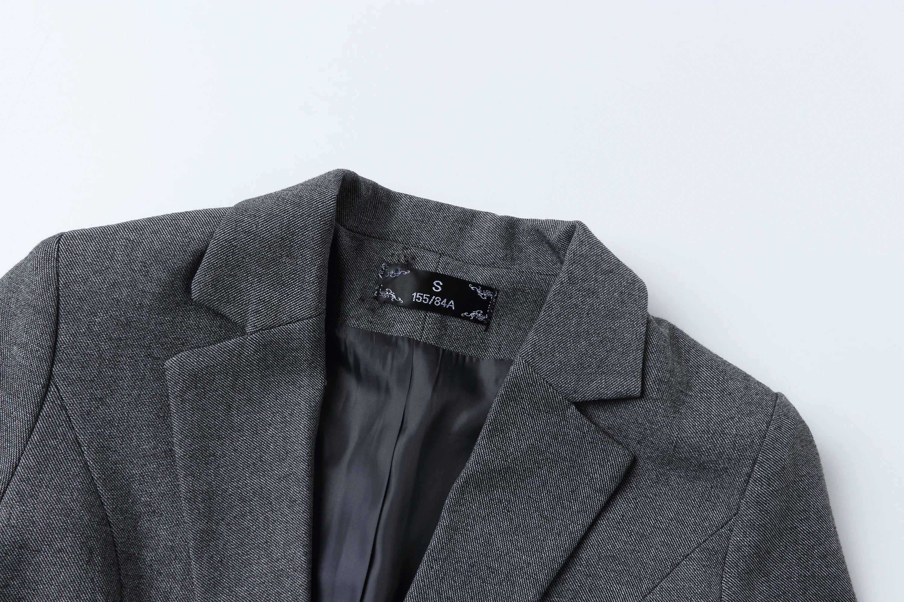 

Women Spring Autumn Skirt Suit Formal Wear Blazer Office Lady Slim Elegant Gray Black Business Casual Work Overalls Suits Female