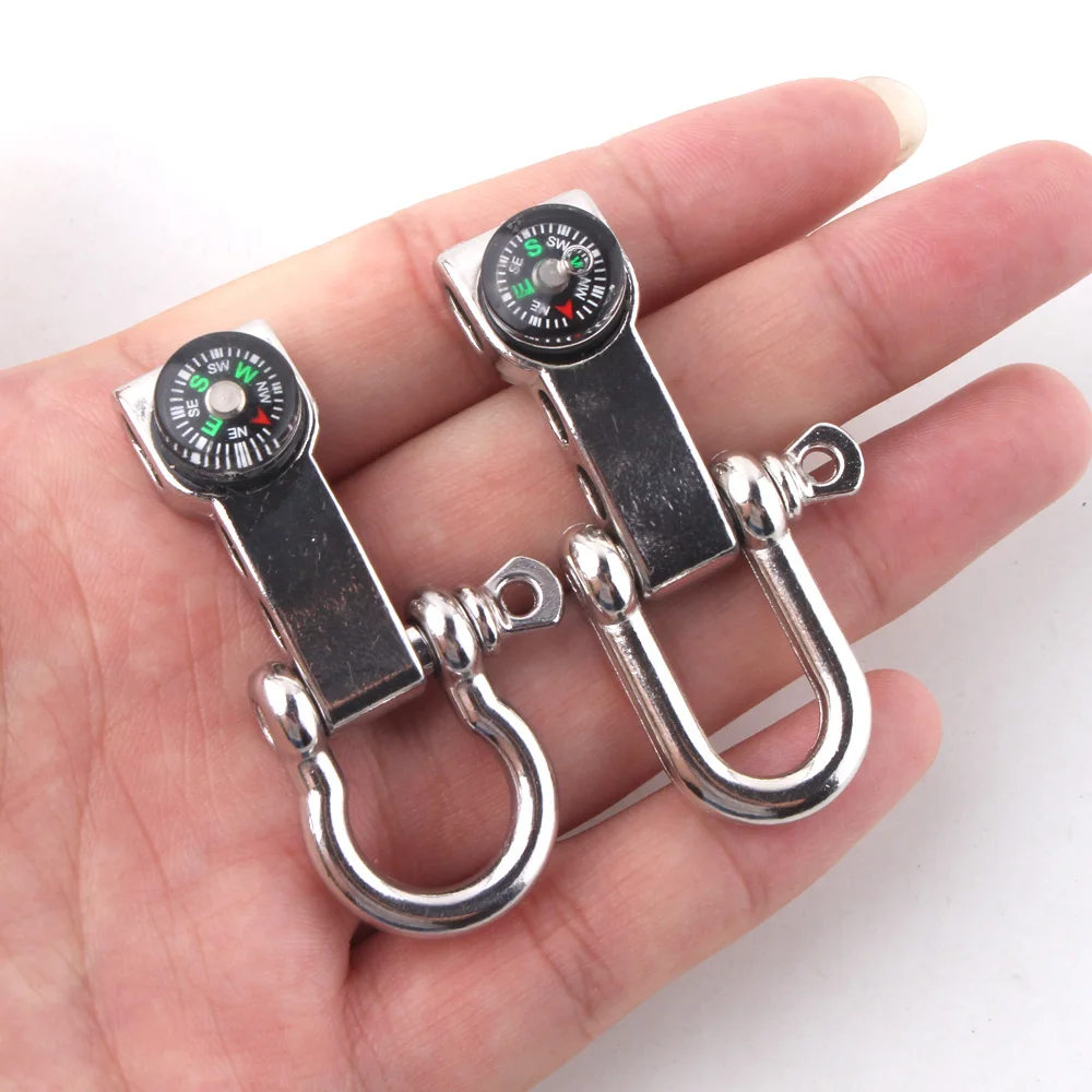 

Регулируемый из нержавеющей стали якорь компаса для веревки Паракорд Браслет Пряжка высокое качество открытый выживания Пряжка