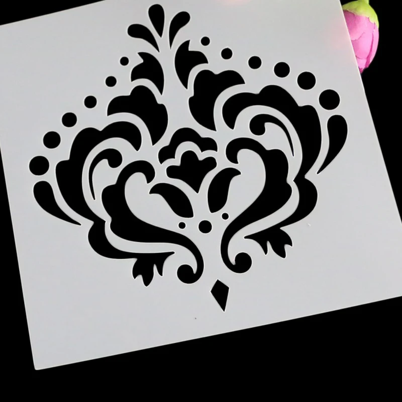 1 шт. DIY трафарет для украшения тортов роза цветок кошки Форма пластиковая печать спрей Fondant(сахарная) пресс-форма для торта просеиватель для сахара формочки для выпекания кексов, S15