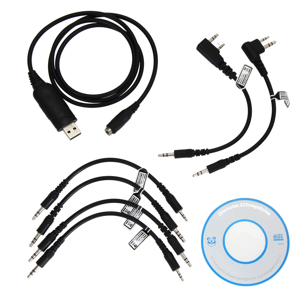 Многофункциональный USB Кабель для программирования 6 в 1 Kenwood Baofeng Motorola Yaesu Icom Handy