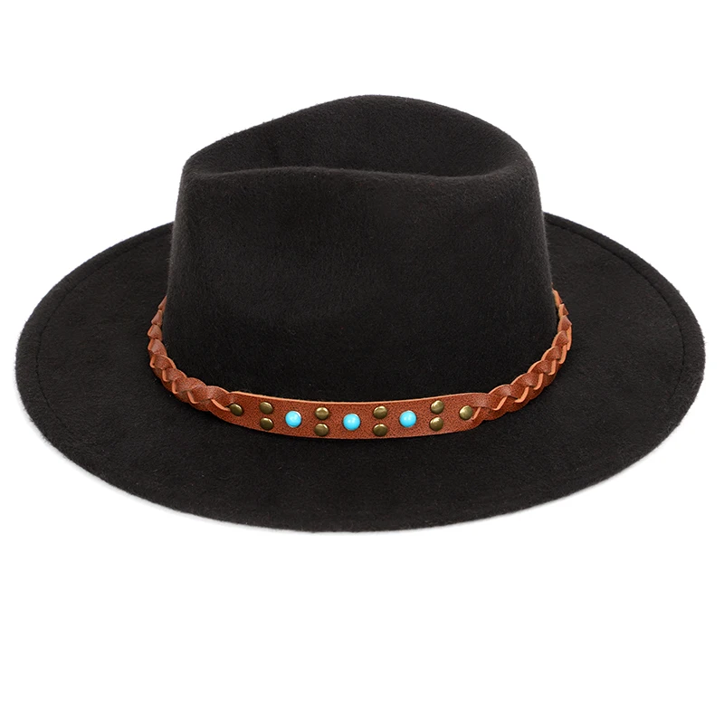 Новый мужской шерстяной Топ Fedora унисекс со стразами модные тренды фиксированная