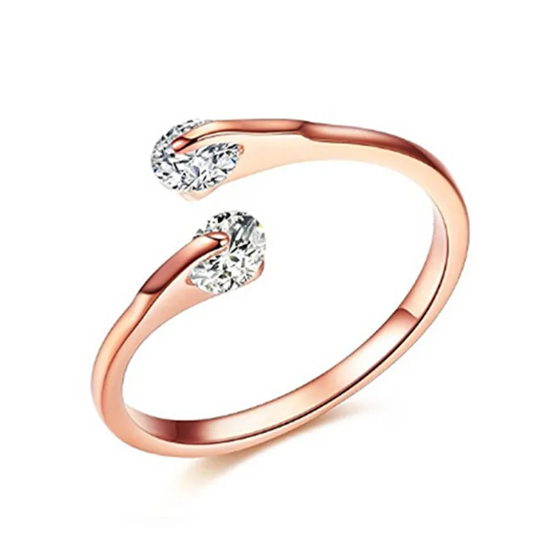 Женское кольцо с сердечком серебряное золотое цирконием|open ring|heart ringring silver |