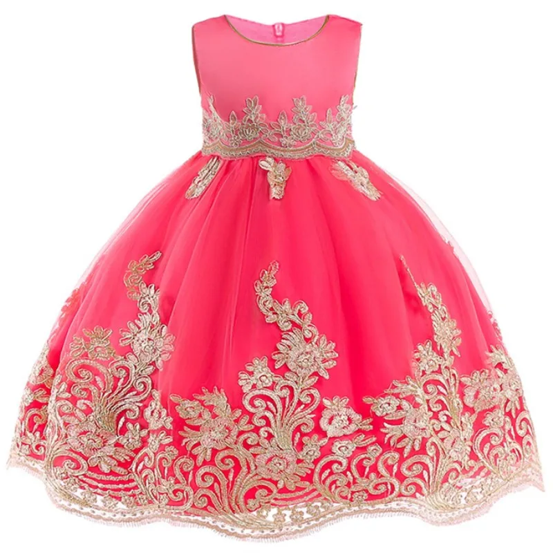 Baby Children Girl Dress 2019 Kids Ceremonies Party Dresses Flower Princess Wedding Gown Christmas 2-12 Y | Детская одежда и обувь