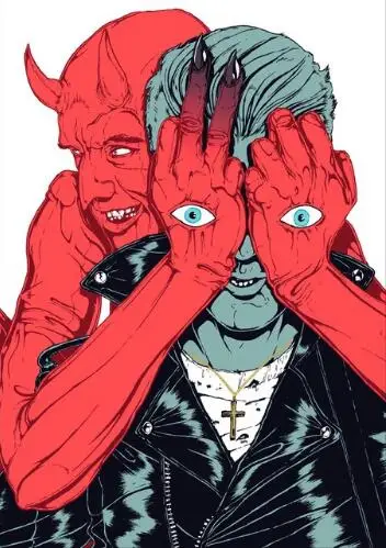 Плакат с изображением королевы камня QOTSA новинка 2017 Шелковый плакат злодейцев