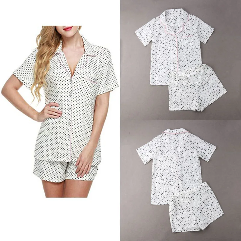 Новые женские пижамные комплекты летние рубашки с коротким рукавом+ брюки Домашняя одежда пижамы халат