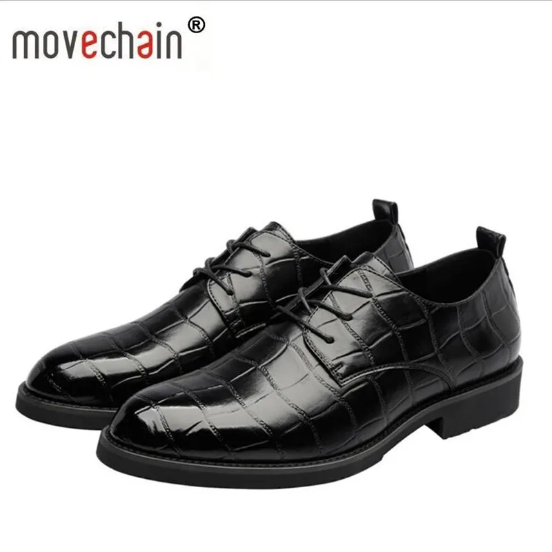Мужские модные деловые повседневные туфли Movechain на шнуровке мужские оксфорды с