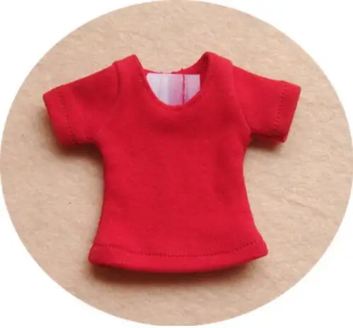 red shirt Blyth/Одежда для куклы, футболка с длинными рукавами, комбинезон, штаны, Одежда для куклы ob24, Azone S, Blyth, штаны для 1/6, аксессуары для куклы - Цвет: red shirt
