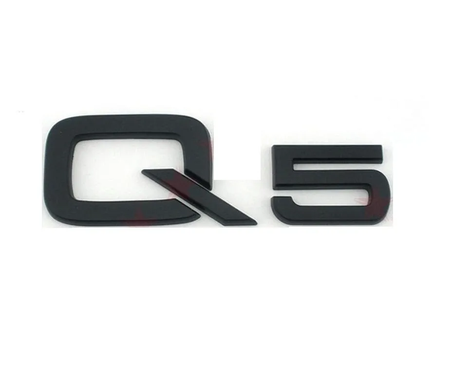 Глянцевый черный "Q 5" ABS Магистральные сзади числа буквы слова эмблемы наклейки на Стикеры для Audi Q5