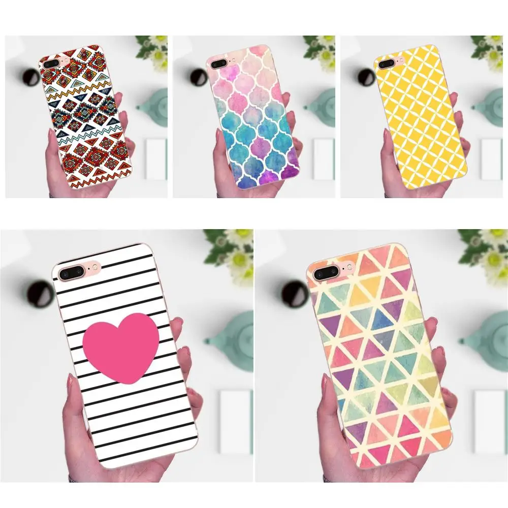 Мягкий ТПУ чехол Coque для Huawei Mate 7 8 9 10 20 P8 P9 P10 P20 P30 Lite Plus Pro 2017 ромбовидный узор в