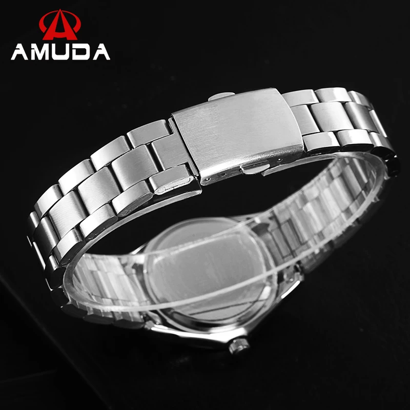 Бренд AMUDA модные наручные часы для женщин ремешок из нержавеющей стали ЖЕНСКИЕ