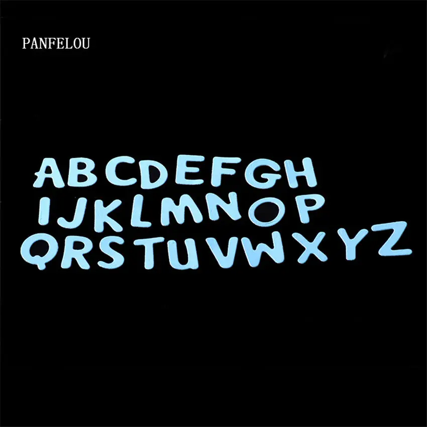 PANFELOU металлическое ремесло Английский алфавит высекальные штампы для