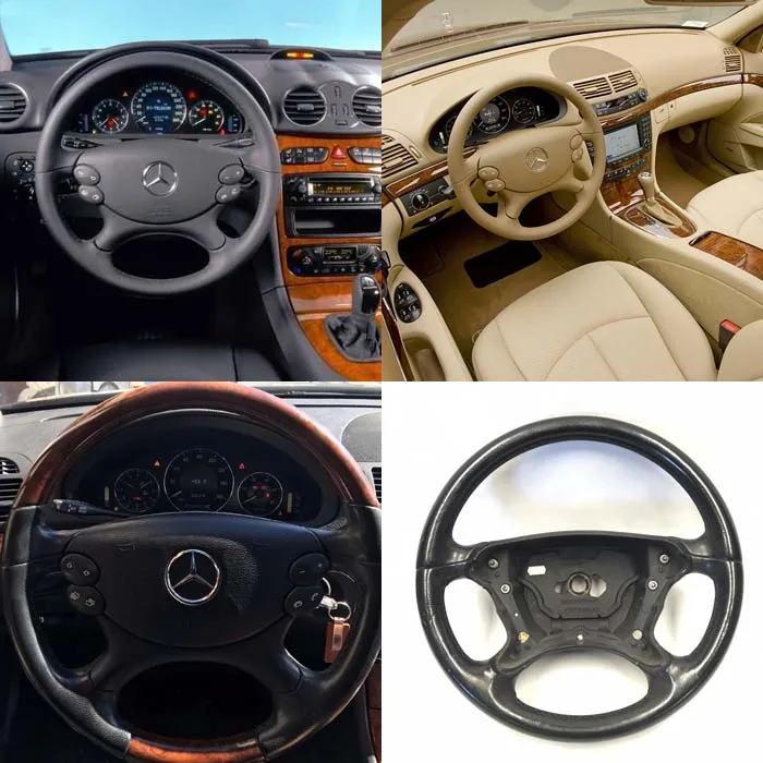 Фон с изображением коричневого деревянного крышка рулевого колеса для Mercedes 03-09 W209 A209 CLK CLK280 R230 SL SL350 SL55 05-10 W219 C219 CLS CLS350