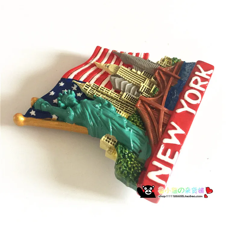 Статуя Свободы Нью-Йорк, США, туристический сувенир, 3D магниты на холодильник, креативное украшение для дома, магнитные наклейки на холодильник, подарок