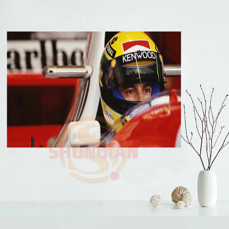 Популярный классический атласный постер для Айртона Senna на заказ тканевый