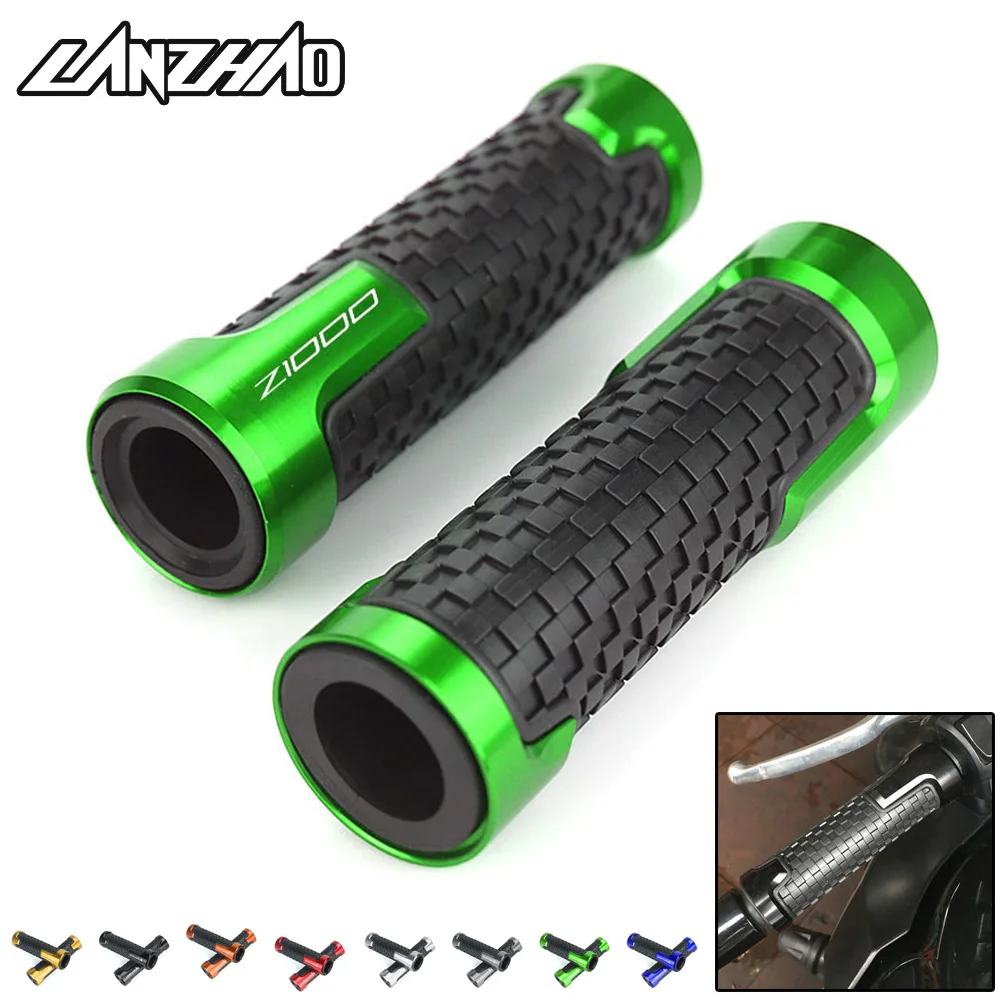 Мотоцикл штыри 7/" 22 мм CNC алюминиевый резиновый гелевый Ручка для Kawasaki Z1000 Z1000SX 2005