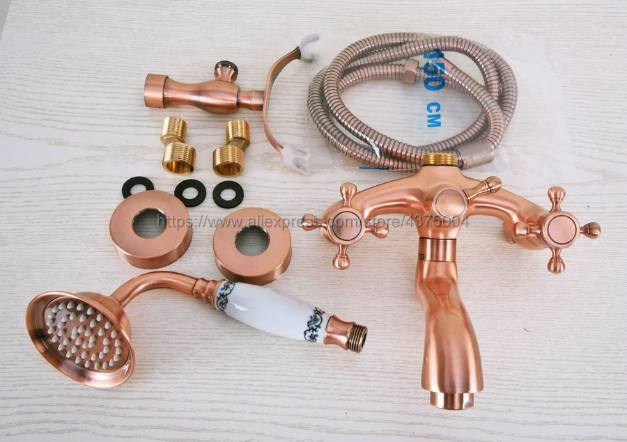 Смесители для ванны настенные смесители и душа античный красный медный