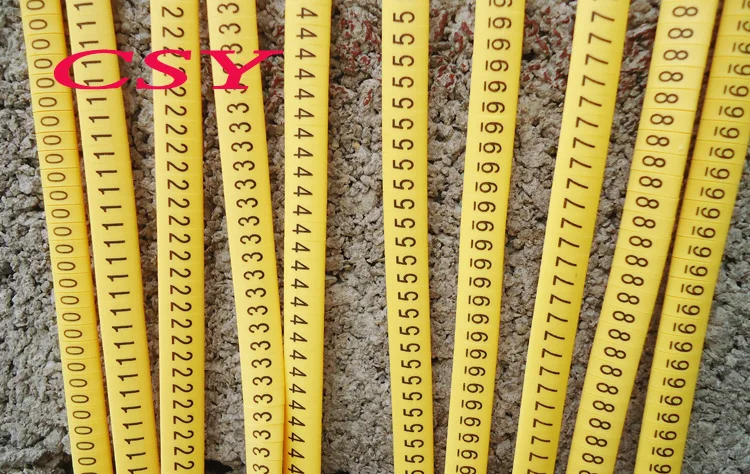 

500pcs /set EC-J 4mm2 10 different number and color 0-9 cable marker set