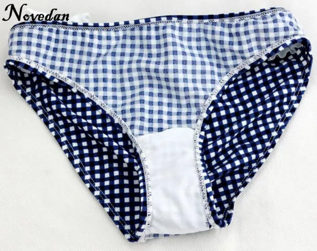2017 г. комплект бикини для девочек подростков Детский милый клетчатый купальник с