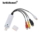 Кабель-Переходник USB 2,0RCA kebidumei, с аудио, видео, для захвата карт, ПК, кабель для ТВ, DVD, VHS, устройство захвата