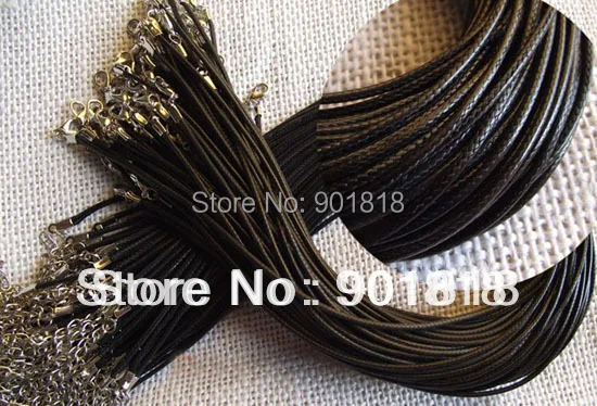 20 шт./лот черная цепочка для ожерелья Вощеная шнура 2 мм DIY 15 видов цветов F1376C |
