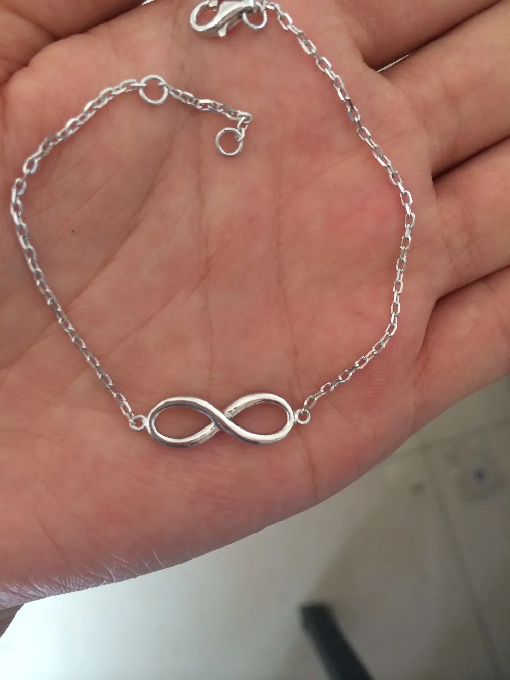Женский подарок forever love, серебро 925 пробы, полированные ювелирные изделия, символ бесконечности, вечная любовь, браслет с узлом GTLS349