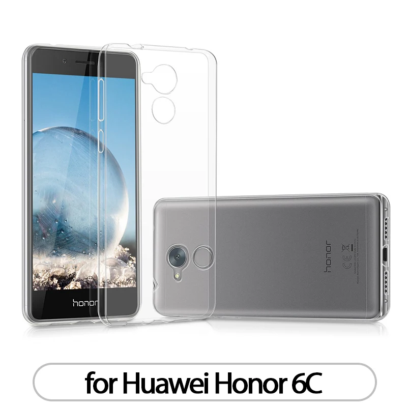 Чехол для huawei Honor 6A 6C 6X TPU Силиконовый Прозрачный Бампер Мягкий чехол для huawei Honor 6A Pro 6CPro прозрачный чехол на заднюю панель - Цвет: for Honor 6C