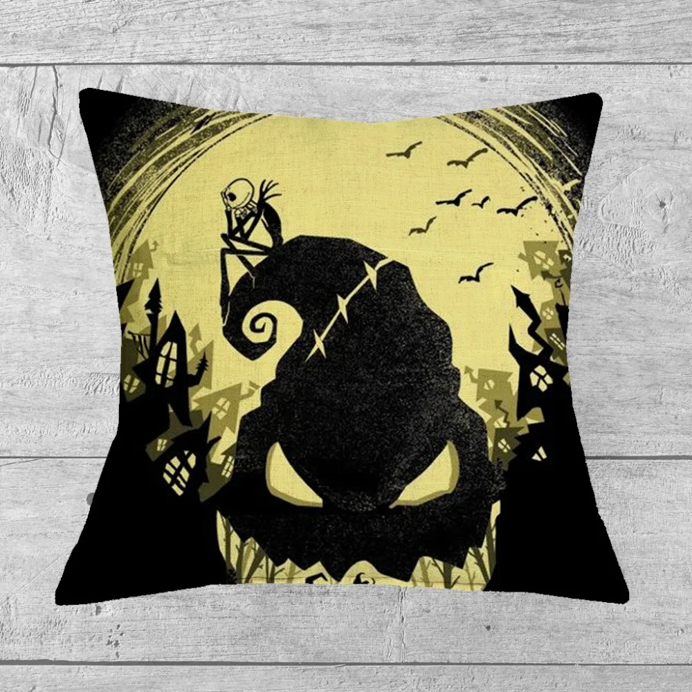 Тканевая Подушка Happy halloen из хлопка и льна цифровая домашний декоративный с